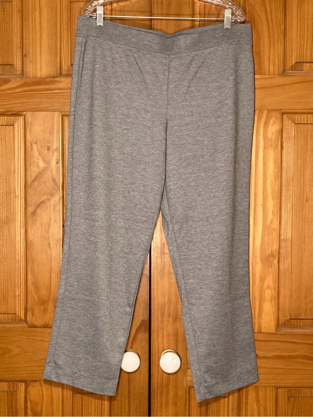 EUC Alfred Dunner Vintage 90s Pants Stretch Pull On Elastic Waist Gray Size 14